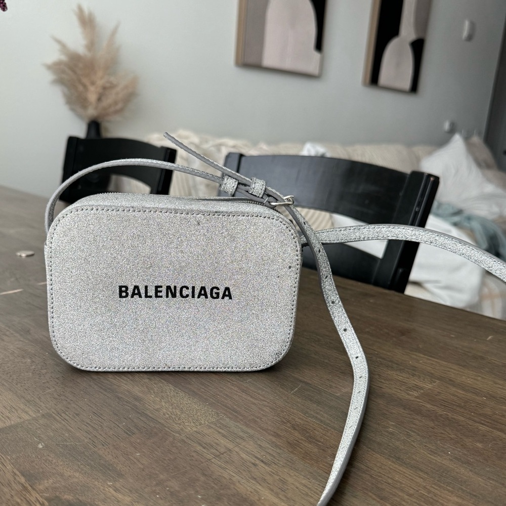 Balenciaga glitter camera bag